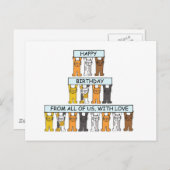 Herzlichen Glückwunsch zum Geburtstag des Cartoon  Postkarte (Vorne/Hinten)
