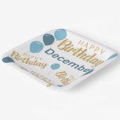 Herzlichen Glückwunsch zum Geburtstag Dezember Geb Pappteller (Gewinkelt)
