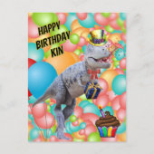 Herzlichen Glückwunsch zum Geburtstag Dinosaurier! Postkarte (Vorderseite)