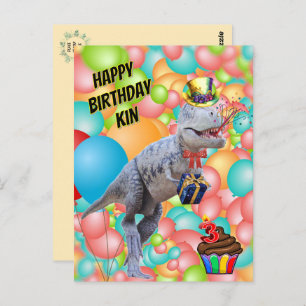 Herzlichen Glückwunsch zum Geburtstag Dinosaurier! Postkarte