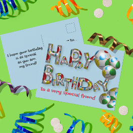 Herzlichen Glückwunsch zum Geburtstag einer sehr b Postkarte