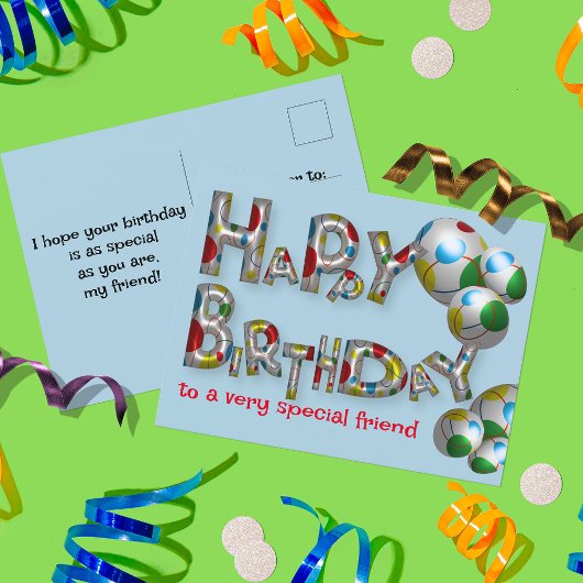 Herzlichen Glückwunsch zum Geburtstag einer sehr b Postkarte