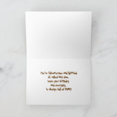 Herzlichen Glückwunsch zum Geburtstag eines abente Karte (Innenseite)