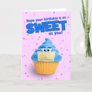 Herzlichen Glückwunsch zum Geburtstag eines Cupcak Feiertagskarte