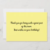 Herzlichen Glückwunsch zum Geburtstag eines geschä Karte (Rückseite)