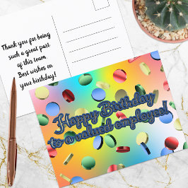 Herzlichen Glückwunsch zum Geburtstag eines geschä Postkarte