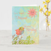 Herzlichen Glückwunsch zum Geburtstag eines gesund Karte (Gelbe Blume)