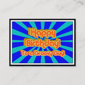 Herzlichen Glückwunsch zum Geburtstag eines Groovy Visitenkarte