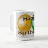 Herzlichen Glückwunsch zum Geburtstag eines großar Kaffeetasse (Vorderseite Links)