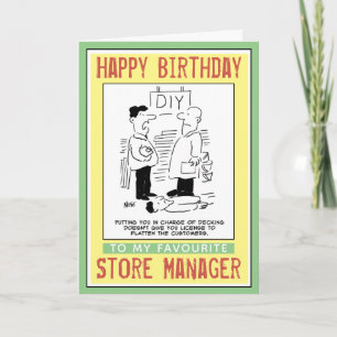 Herzlichen Glückwunsch zum Geburtstag eines Ladenm Karte