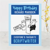 Herzlichen Glückwunsch zum Geburtstag eines Script Karte (Gelbe Blume)