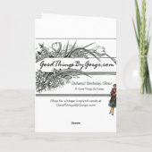 Herzlichen Glückwunsch zum Geburtstag eines weibli Karte (Rückseite)