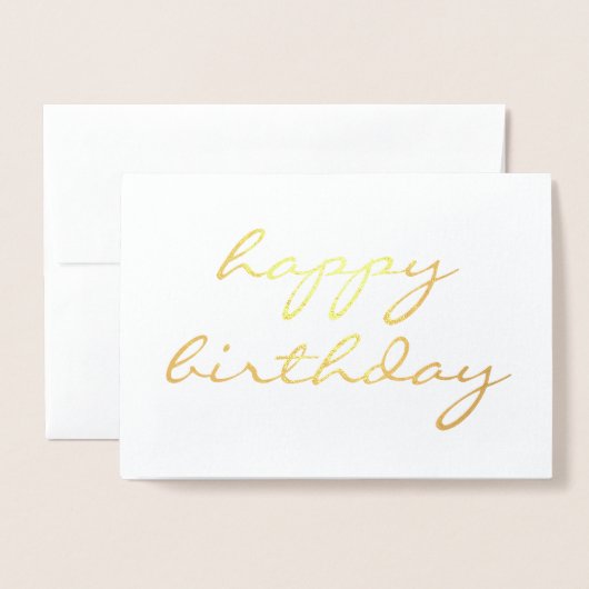 Herzlichen Glückwunsch zum Geburtstag, einfache Ka Folienkarte (Vorderseite mit Umschlag)