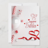 Herzlichen Glückwunsch zum Geburtstag Einladung (Vorderseite)