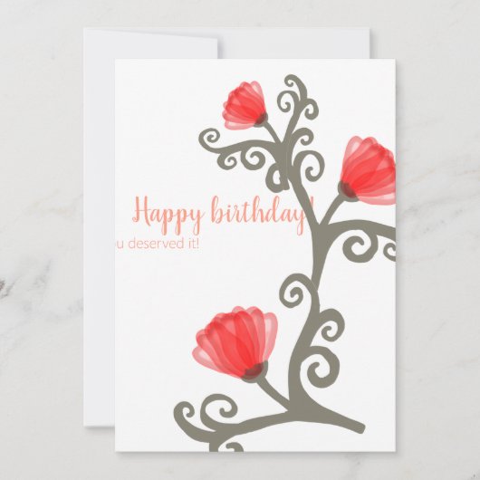 Herzlichen Glückwunsch zum Geburtstag Einladung (Vorderseite)