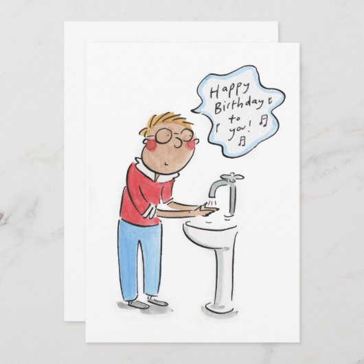 Herzlichen Glückwunsch zum Geburtstag! Einladung (Vorne/Hinten)