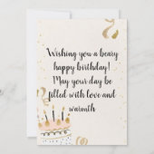 Herzlichen Glückwunsch zum Geburtstag Einladung (Rückseite)