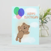 Herzlichen Glückwunsch zum Geburtstag Einladung (Stehend Vorderseite)