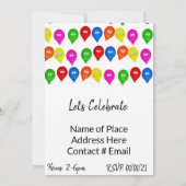 Herzlichen Glückwunsch zum Geburtstag Einladung fa (Rückseite)