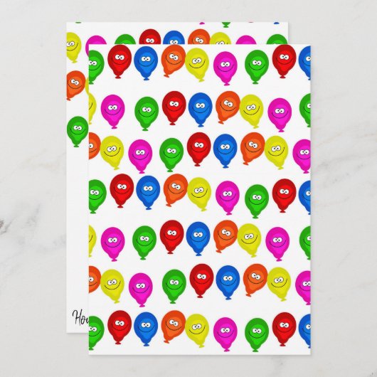 Herzlichen Glückwunsch zum Geburtstag Einladung fa (Vorne/Hinten)