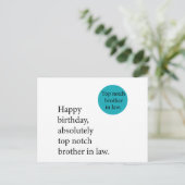 Herzlichen Glückwunsch zum Geburtstag, erster Gebu Postkarte (Stehend Vorderseite)