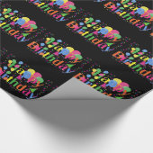 Herzlichen Glückwunsch zum Geburtstag, farbenfrohe Geschenkpapier (Ecke)