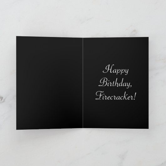Herzlichen Glückwunsch zum Geburtstag, Firecracker Karte (Innenseite)