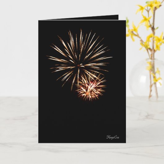 Herzlichen Glückwunsch zum Geburtstag, Firecracker Karte (Gelbe Blume)