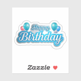 Herzlichen Glückwunsch zum Geburtstag fliegender B Aufkleber