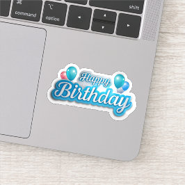 Herzlichen Glückwunsch zum Geburtstag fliegender B Aufkleber