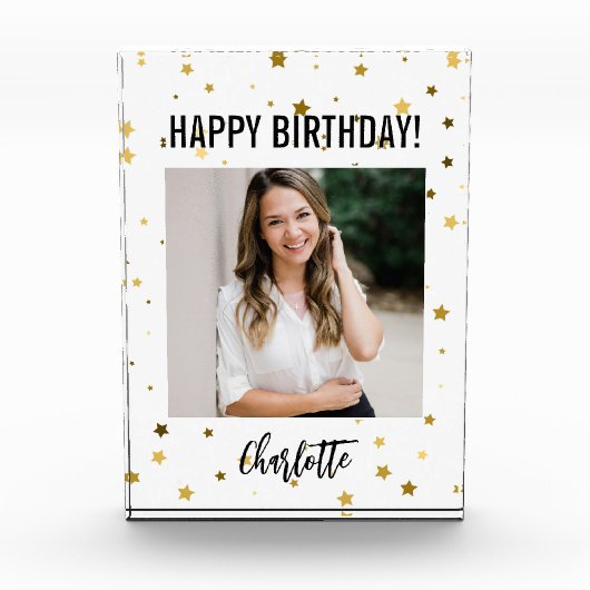 Herzlichen Glückwunsch zum Geburtstag Foto Block, (Vorderseite)