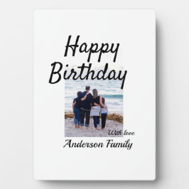 Herzlichen Glückwunsch zum Geburtstag Foto Familie Fotoplatte
