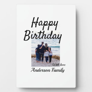 Herzlichen Glückwunsch zum Geburtstag Foto Familie Fotoplatte