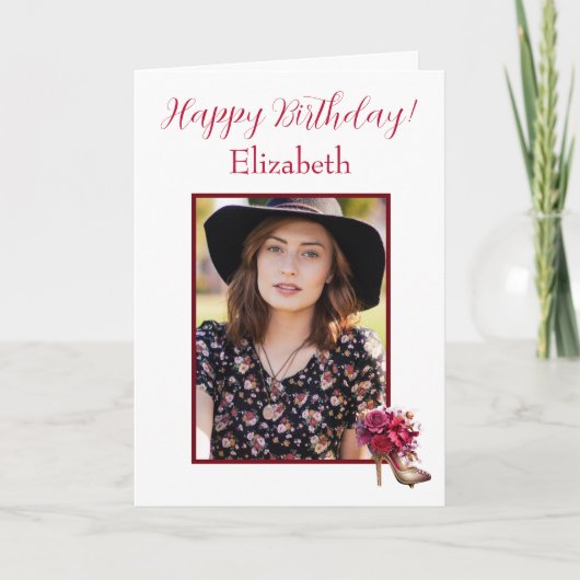 Herzlichen Glückwunsch zum Geburtstag Foto Karte (Vorderseite)
