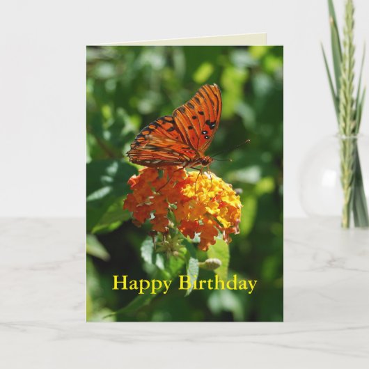 Herzlichen Glückwunsch zum Geburtstag, Fritillary  Karte (Vorderseite)