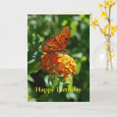 Herzlichen Glückwunsch zum Geburtstag, Fritillary Karte (Gelbe Blume)