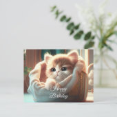 Herzlichen Glückwunsch zum Geburtstag für Cat Love Postkarte (Stehend Vorderseite)