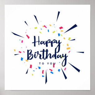 Herzlichen Glückwunsch zum Geburtstag für dich Kon Poster