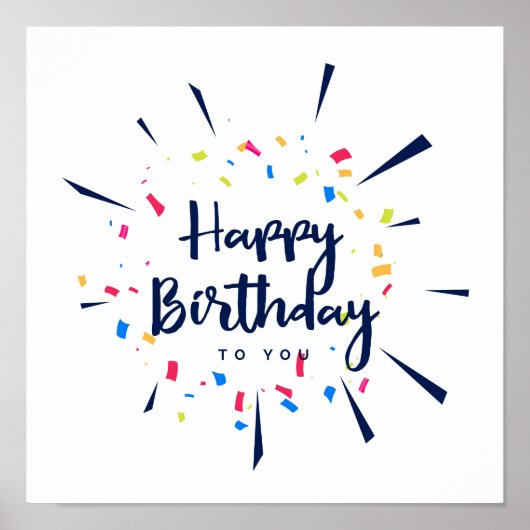 Herzlichen Glückwunsch zum Geburtstag für dich Kon Poster (Vorne)