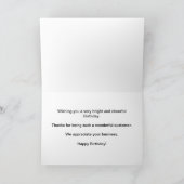 Herzlichen Glückwunsch zum Geburtstag für einen gr Karte (Innenseite)