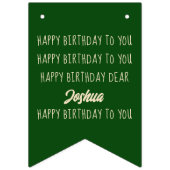 Herzlichen Glückwunsch zum Geburtstag für Euch, je Wimpelkette (Erste Fahne)