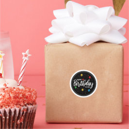 Herzlichen Glückwunsch zum Geburtstag für Ihr Part Runder Aufkleber