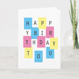Herzlichen Glückwunsch zum Geburtstag für Sie farb Karte
