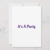 Herzlichen Glückwunsch zum Geburtstag für Sie Lila Einladung (Rückseite)