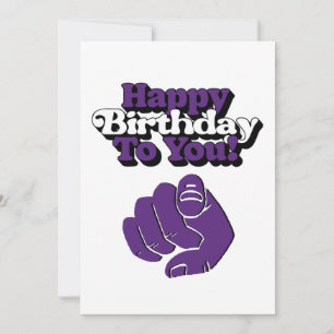 Herzlichen Glückwunsch zum Geburtstag für Sie Lila Einladung