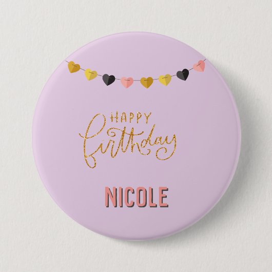 Herzlichen Glückwunsch zum Geburtstag für sie Pers Button (Vorderseite)
