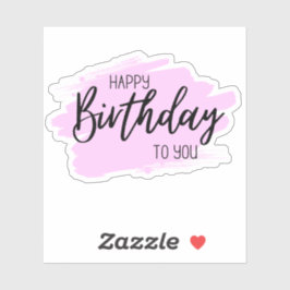 Herzlichen Glückwunsch zum Geburtstag für Sie rosa Aufkleber