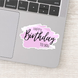 Herzlichen Glückwunsch zum Geburtstag für Sie rosa Aufkleber
