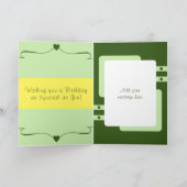 Herzlichen Glückwunsch zum Geburtstag Gatten Grün  Karte (Innenseite)