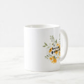 Herzlichen Glückwunsch zum Geburtstag, gelbe Blume Kaffeetasse (VorderseiteRechts)